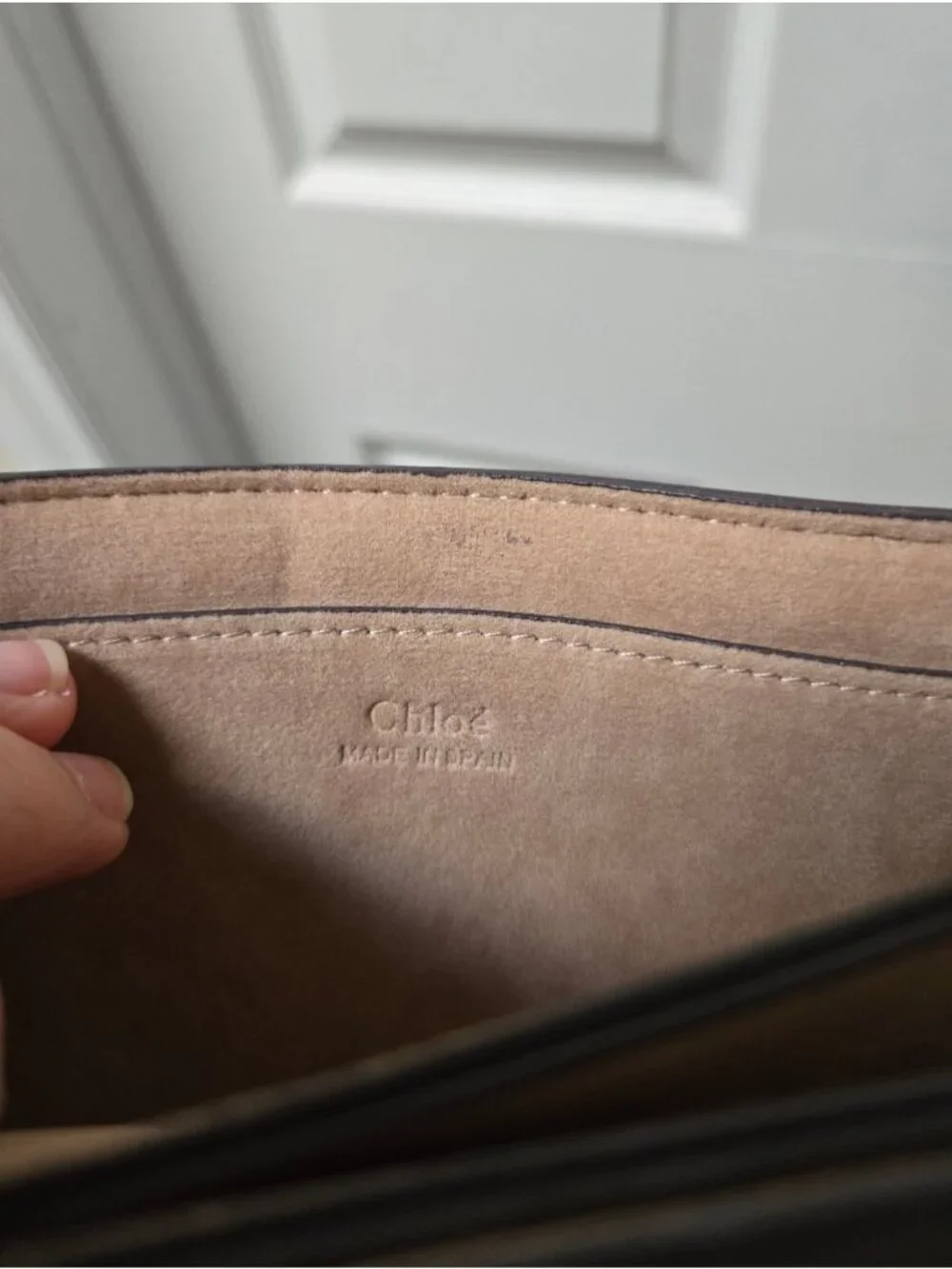 Chloé Chloe Small Faye Leather & Suede Shoulder Crossbody Bag Gray 02-15-99-65 - Picture 9 of 12